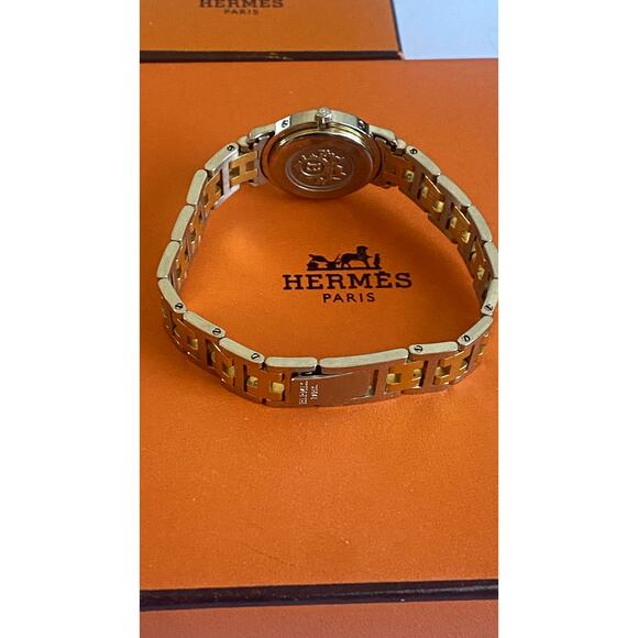 Authentic Hermès Clipper CL4.220 24mm Women’s Two-Tone - Picture 2 of 11